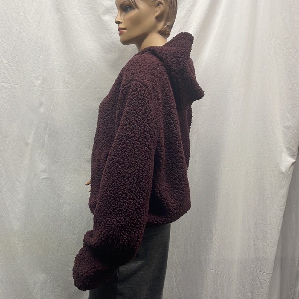 Reflex Women's Plum Sherpa Full Front Zipper Jacket NEW - Picture 5 of 9